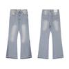 Gallery Dept Calças Jeans Flare Lavadas Básicas Jeans com Retalhos Azuis Homens Mulheres