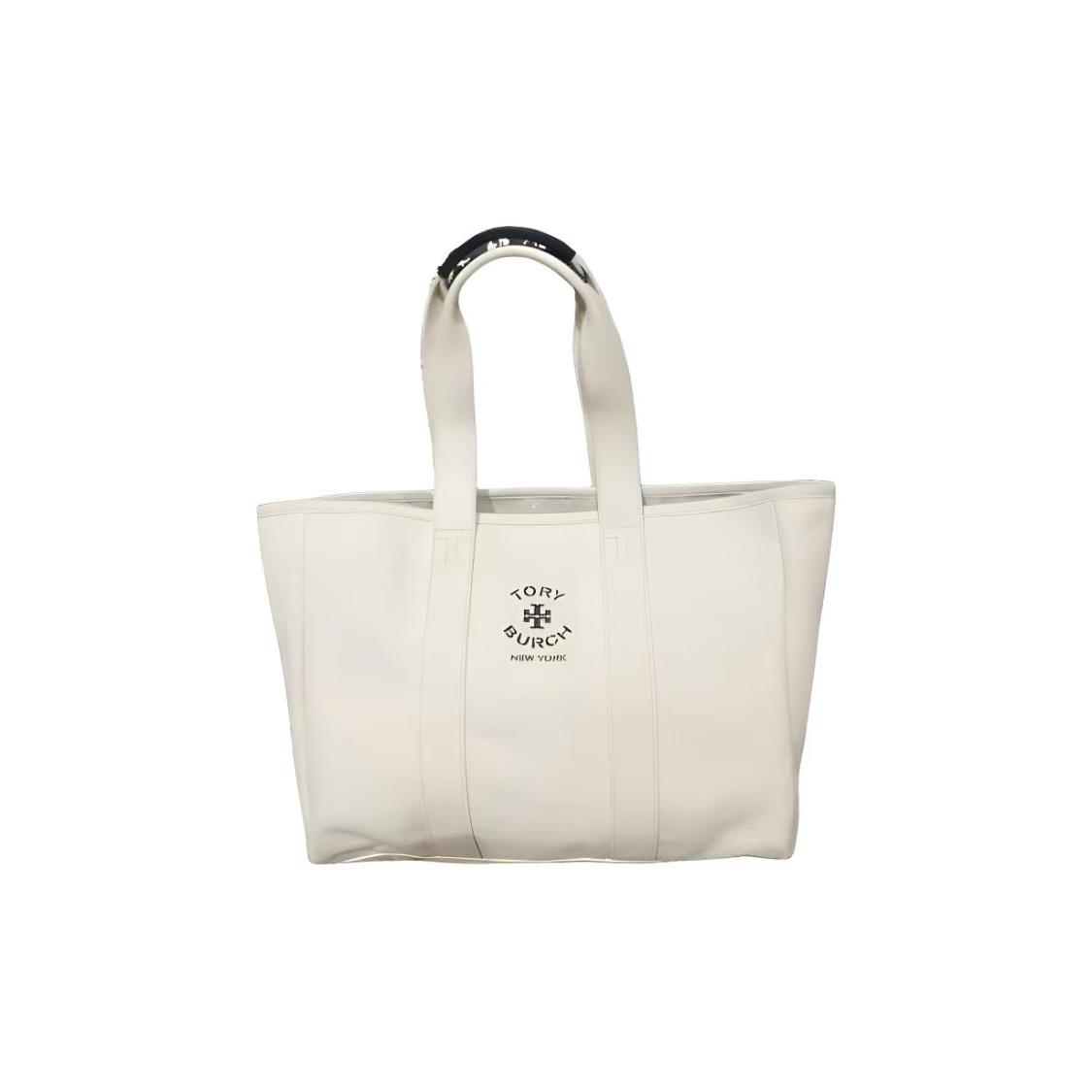 

Tory Burch Classic Double T Logo Print Tote Bag Unisex Tote Bags Off-White 156476-254 Basic Set (Bag+Dust Bag)