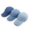 Solid Color Sporty Outdoor Hat Cowboy Washed Denim Custom Logo Embroidery 6-Panel Unstructured Baseball Cap Adjustable Four