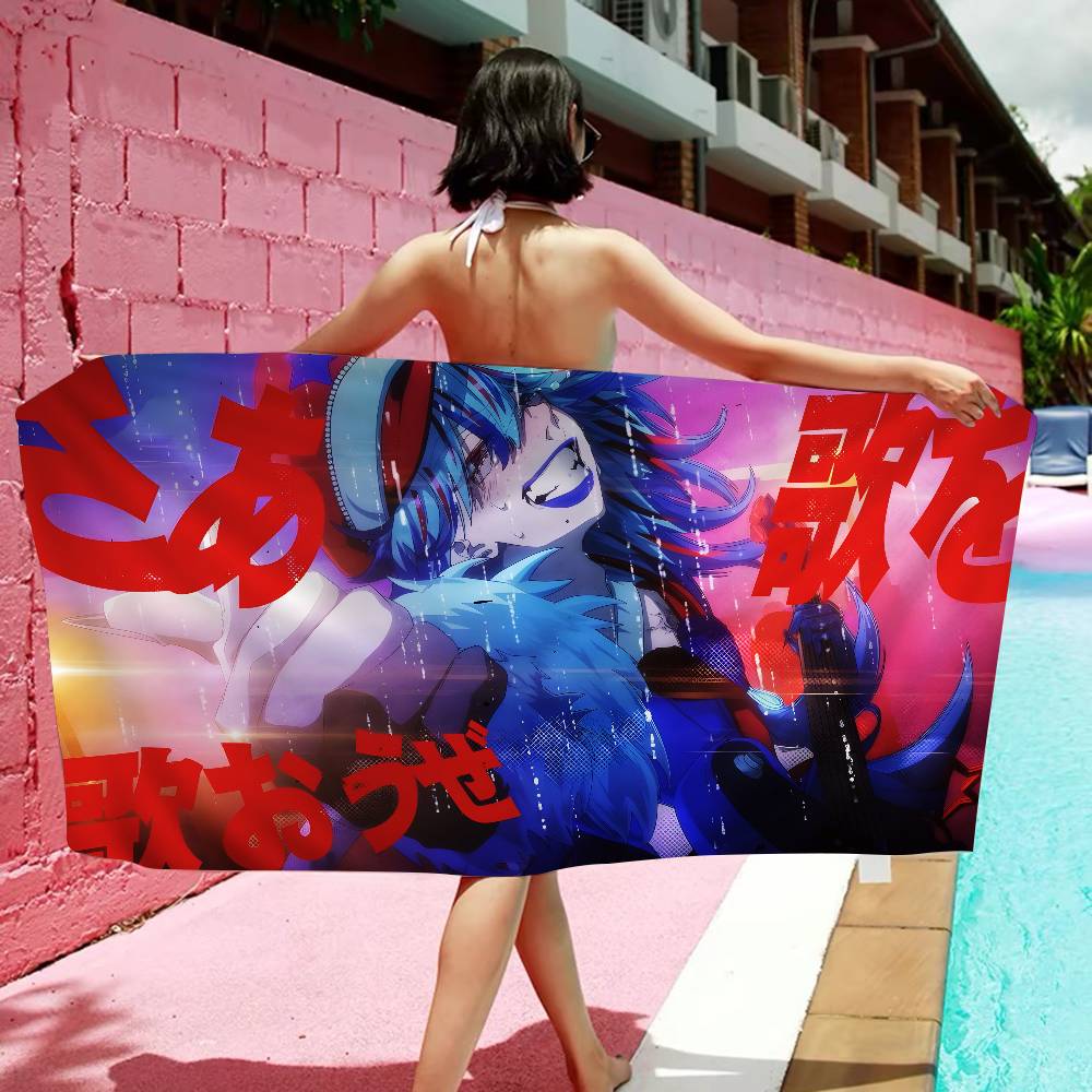 Singer Japaneses Ado Anime Beach Swimming Towel Soft Absorbent Washcloth Children's Gifts For Kids Travel Camping Gym