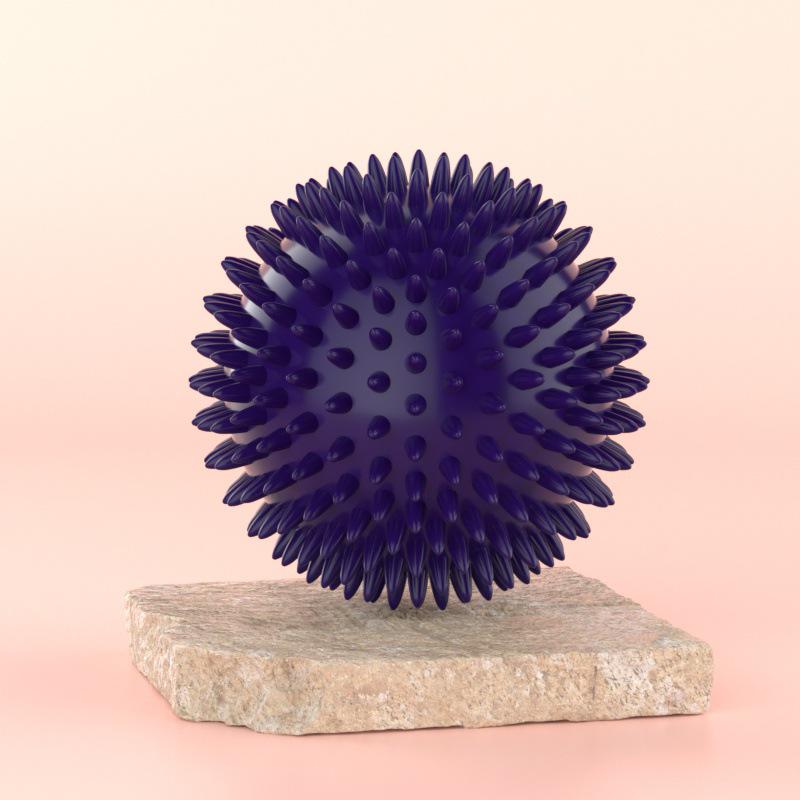 

Fascia Massage Ball for Plantar, Waist, Back, Neck, and Cervical Relaxation - Hedgehog Design 6 cm фіолетовий
