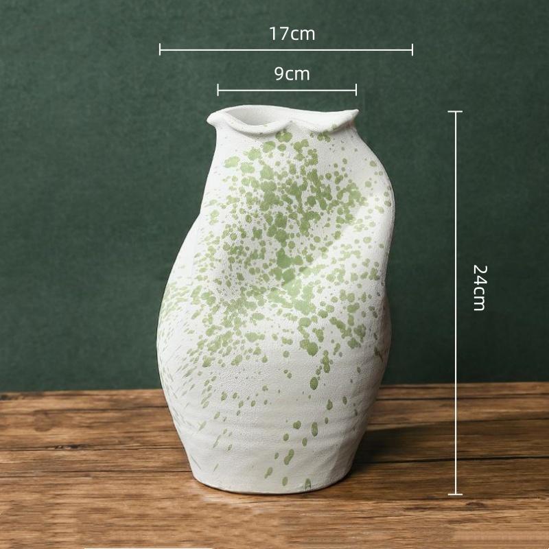Keramikvase Handgefertigt Grobkeramik Blumenvase Keramik Handwerk Blumenarrangement Zubehör Heimdekoration