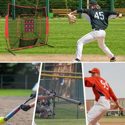 Adjustable Baseball Softball Pitching Target 9 Hole Numbered Strike Zone Target for Baseball Net Throwing Hitting Accuracy Training Equipment