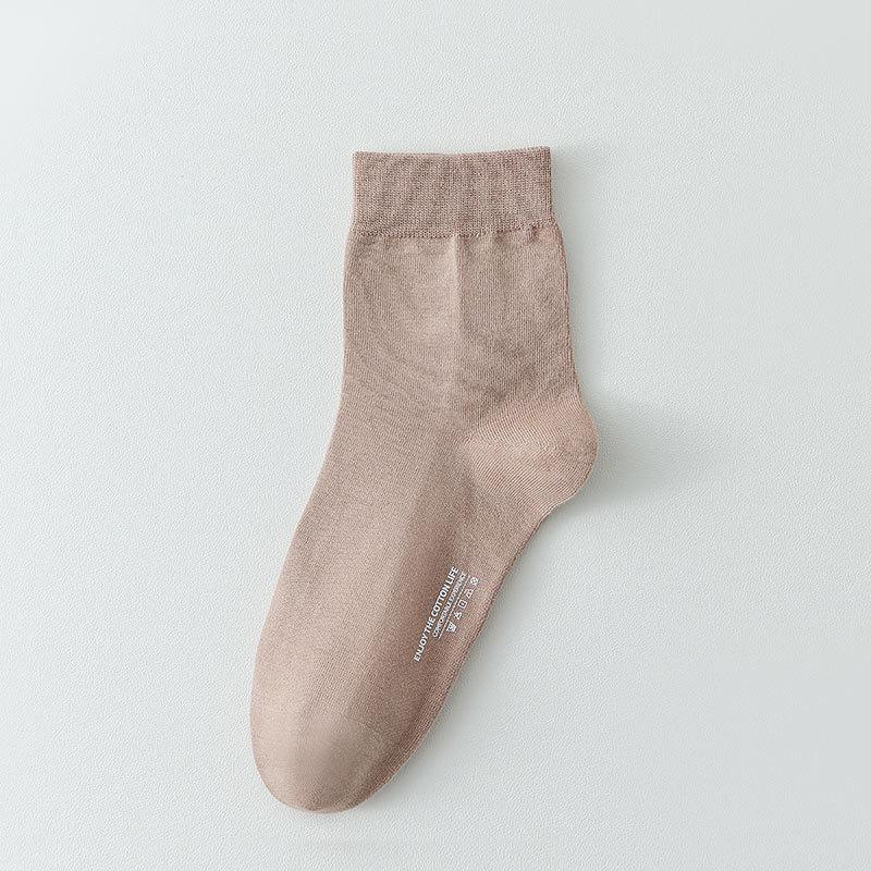 

Мужские дышащие хлопковые носки средней длины — антибактериальные, дезодорирующие, впитывающие пот для весны, осени и зимы One Size