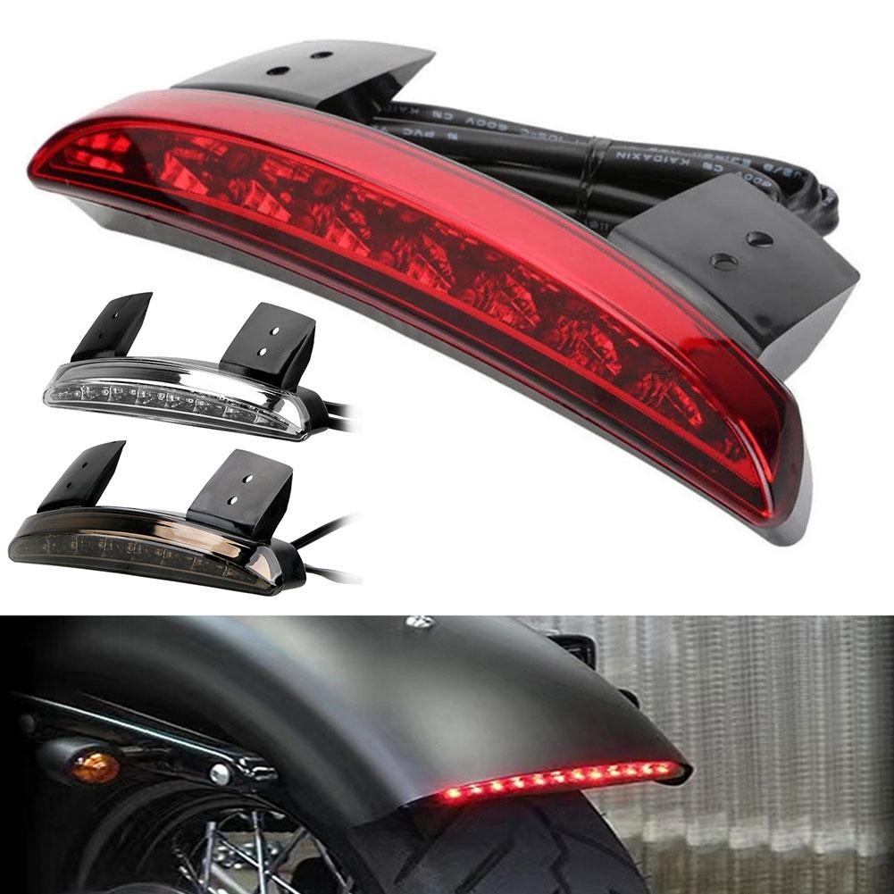 Motor Bike Motorcycle Lights Rear Fender Edge Red LED Brake Tail Light Motocycle for Touring Sportster XL 883 1200 Cafe Racer
