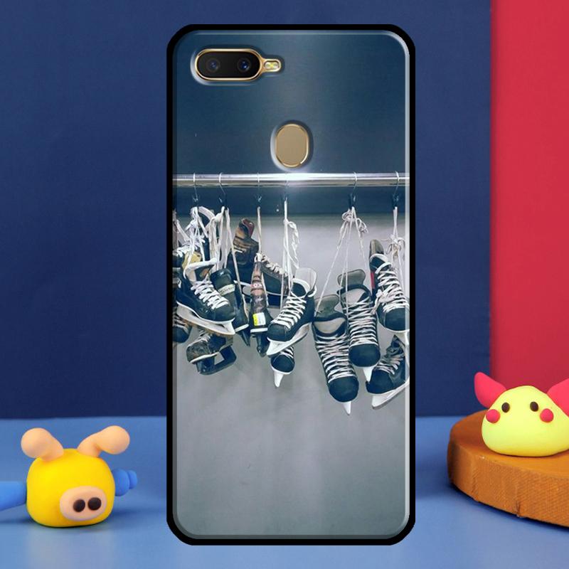 Ice Hockey Sport Case For Oppo A16 A76 A96 A58 A78 A98 A5 A9 A91 A15 A17 A77 A52 A72 A74 A94 A54S A57S Cover