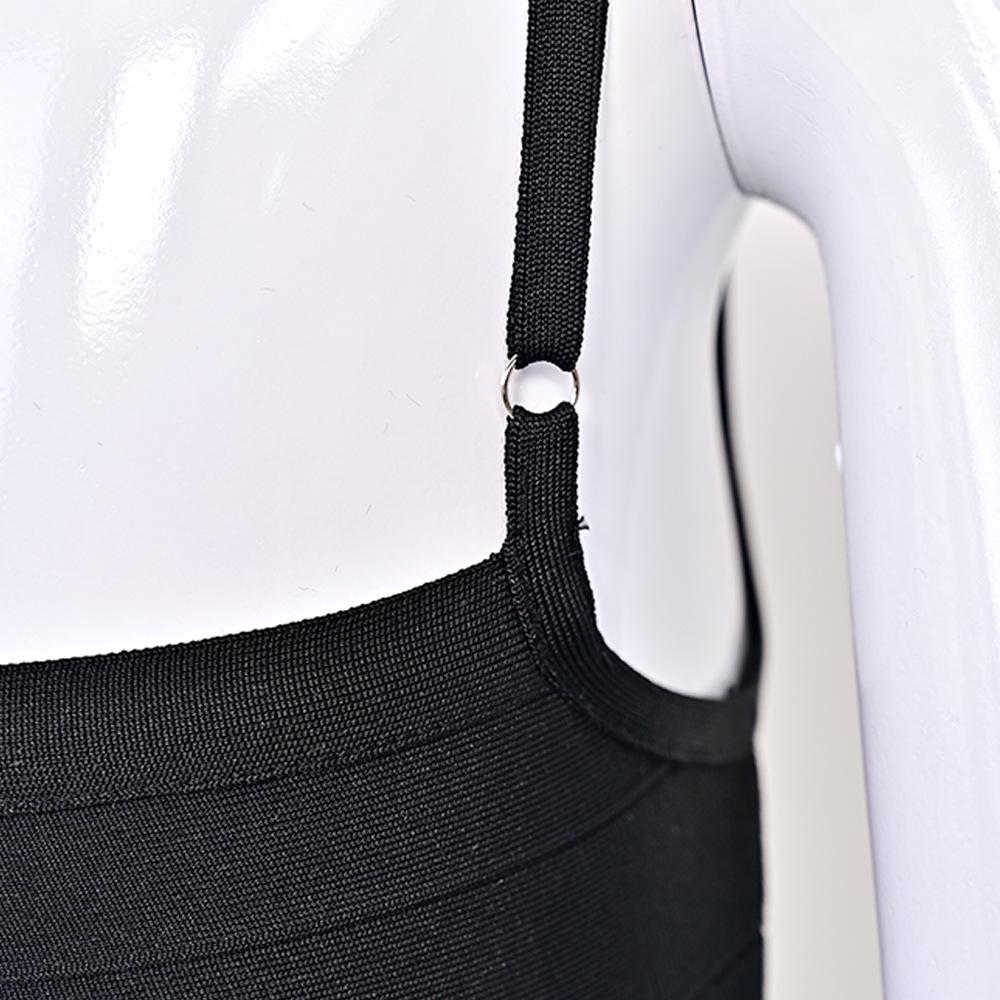 Yi Zhi Lian Women's European & American Strappy Ribbed Bandage Tank Top - Slimming, Sexy, Backless, Stretchy, Versatile Resort Wear