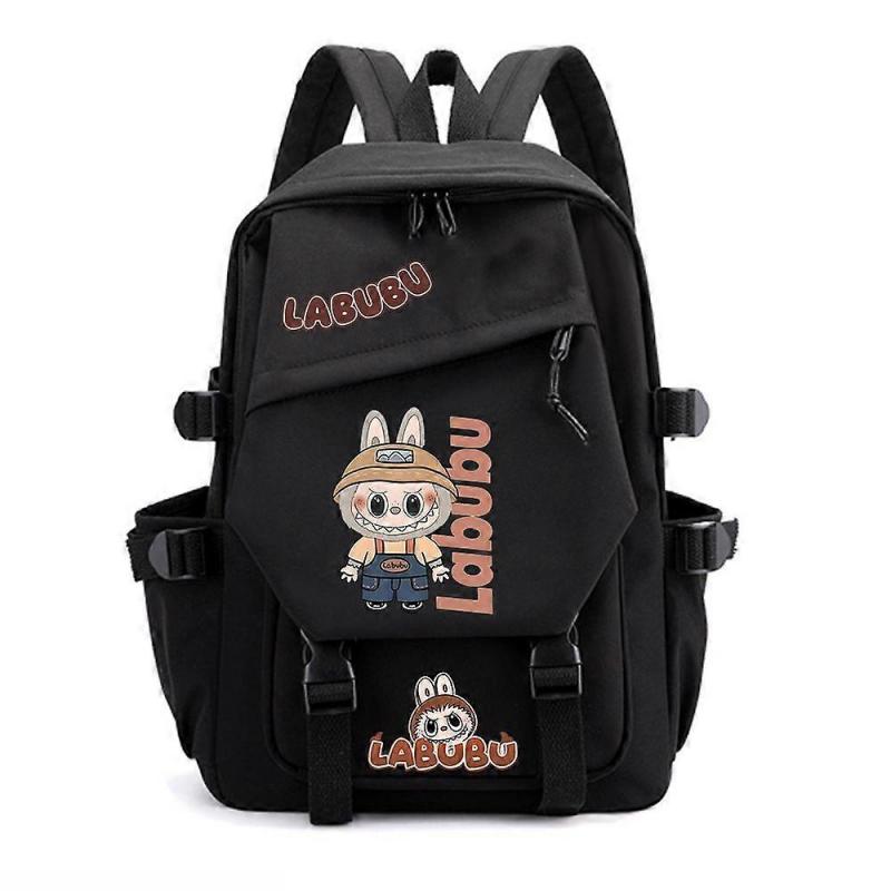 New Bubble Mart Labubu Printed Schoolbag Elementary School Students and Junior High School Students Fashionable Breathable Casual Backpack