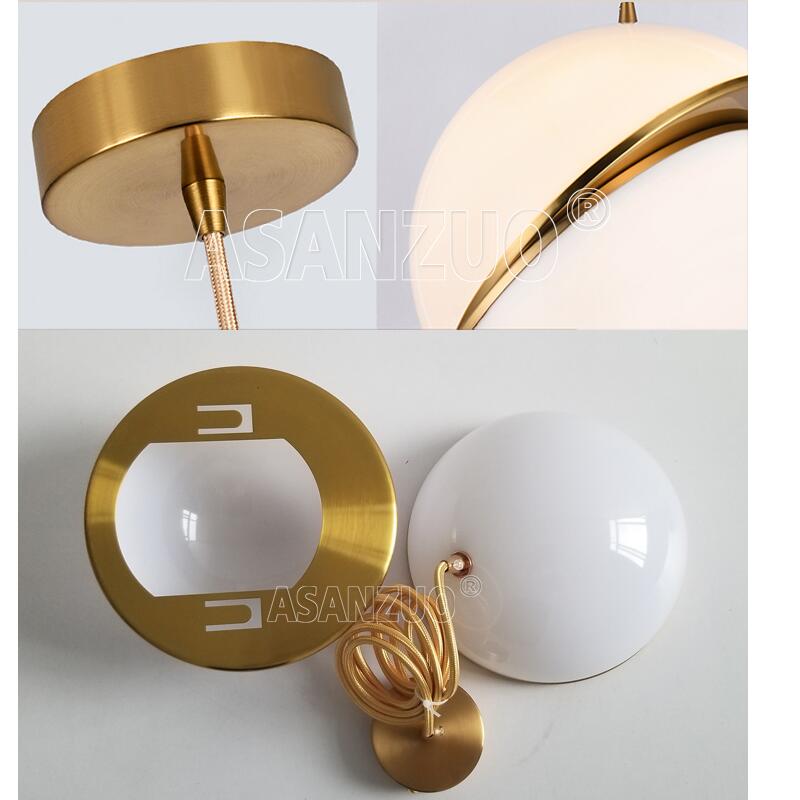 Nordic White Ball Bubble Pendant Lights Kitchen Living Room Restaurant Bedroom Gold Hanging Lamp Luminaires