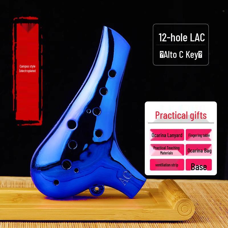 12-Hole Alto AC Ocarina: Stylish Beginner Instrument for Students