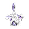 PANPOKI Copper Metal Purple Star Perfect Gift Box Authentic Original Pendant Bead Components Bracelet High Quality Fine Jewelry Charm Bead Components