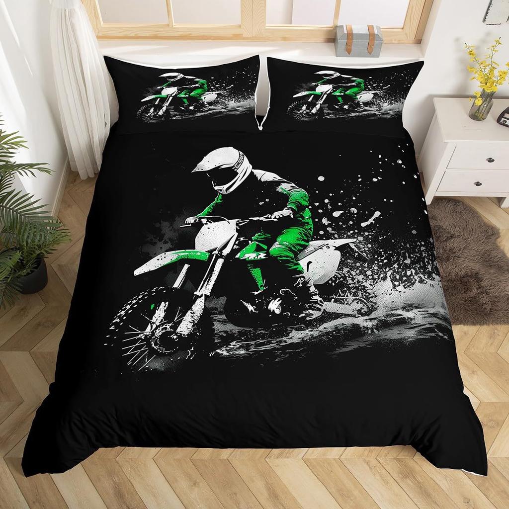 Three-Piece Bedding Off-Road Motorcycle 3D Digital Printing Bedding Home Textiles