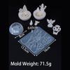 Christmas Series Candle Holder Silicone Mold DIY Plaster Pouring Round Scented Candle Cup Christmas Tree Angel Insert Base Craft