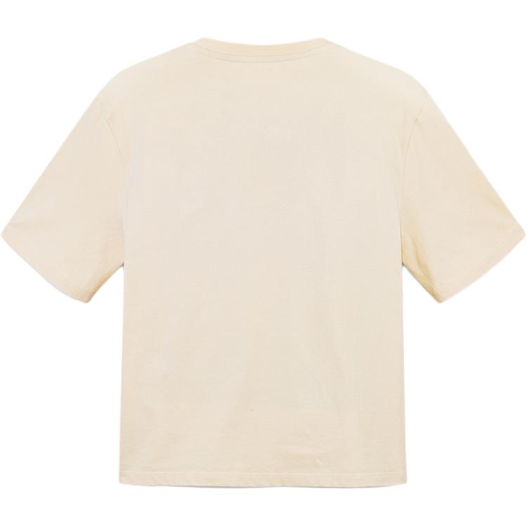 Timberland Outdoor Casual Printed Short Sleeve Drop Shoulder T-Shirt Women Tops Light-Brown A64MY-EFL