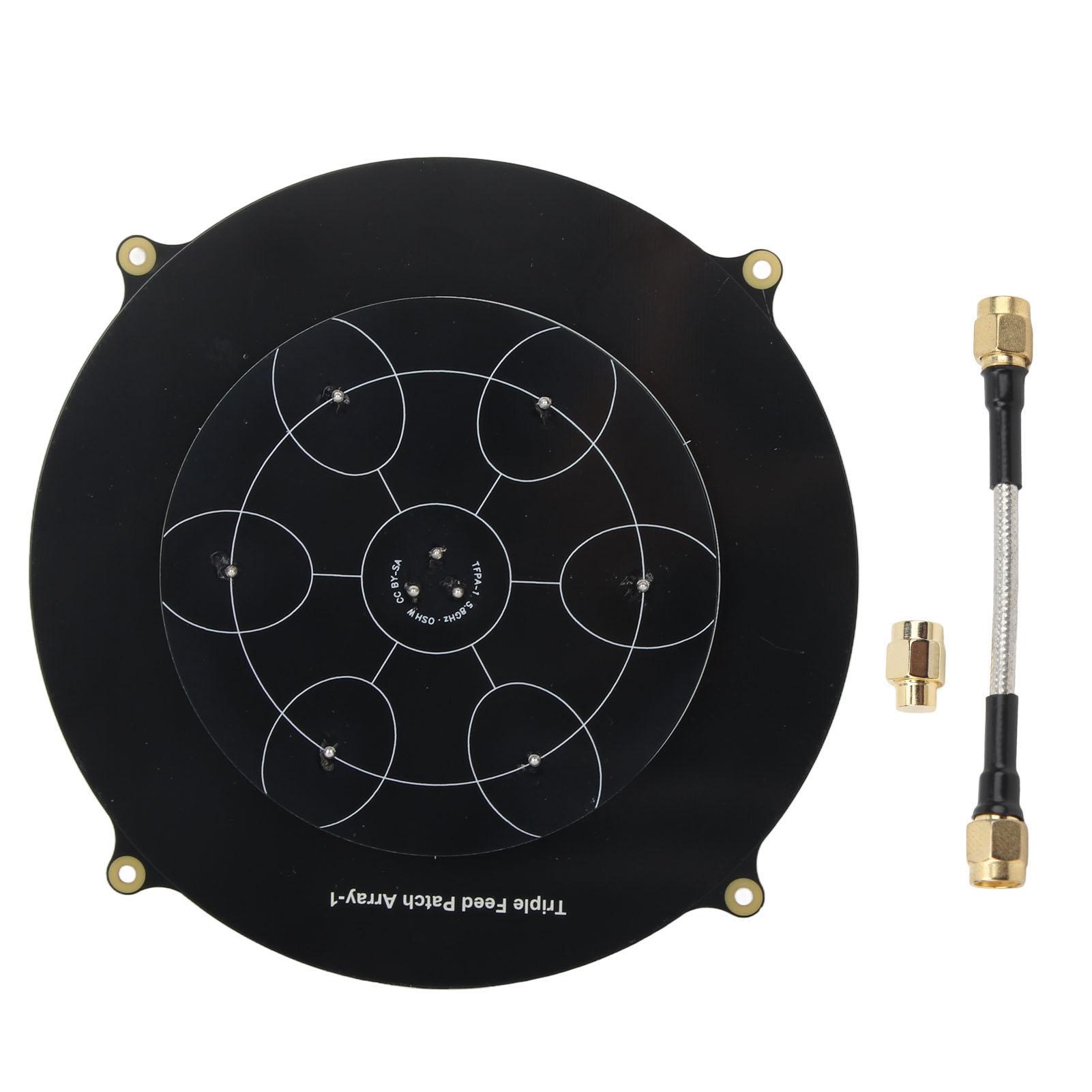 

Антена 5.8GHz FPV Triple Feed Patch SMA Направлена Циркулярно Поляризована Антена для FPV RC Дрона