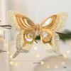 Kunststoff Pailletten Schmetterling Ornament 25Cm Glitzernder Flügel Weihnachtsbaum Hängedekoration Für Kamine Türrahmen Auslage
