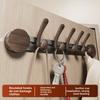 Walnut Grain Suction Cup Wall Hook Organizer For Home Storage