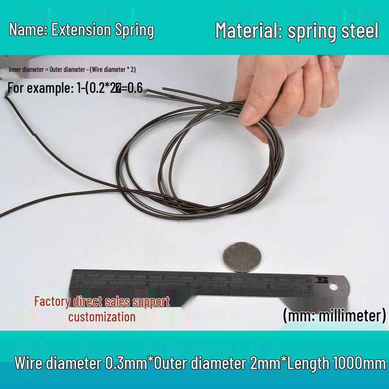 

1м Пружинний Подовжувач зі Гачком - Сила Натягу, Тонка М яка Оболонка, для Брезентів та Розсувних Дверей