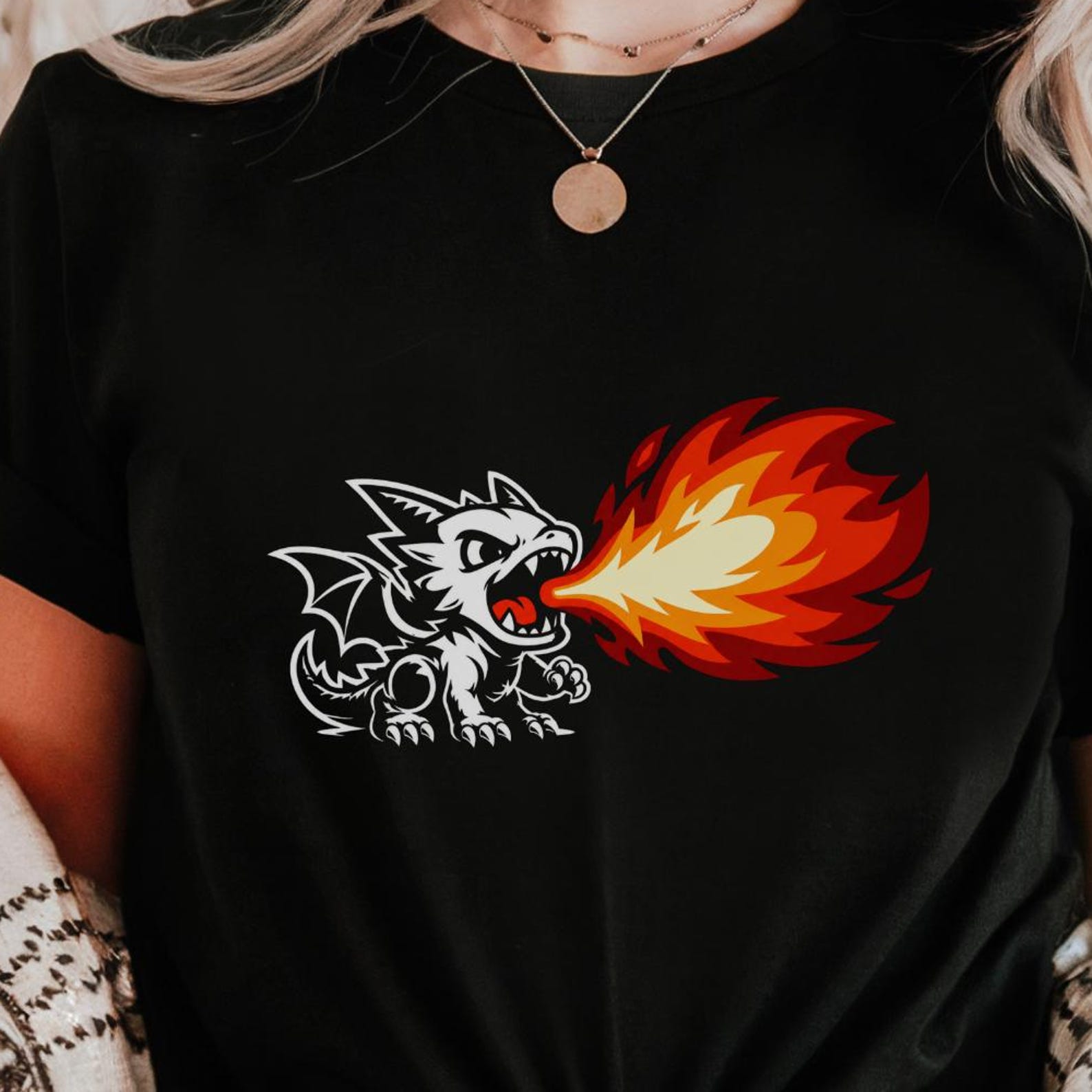 Dragon Fire Shirt | Funny Fantasy Tee | Gamer Gift Dragon Lover 4XL