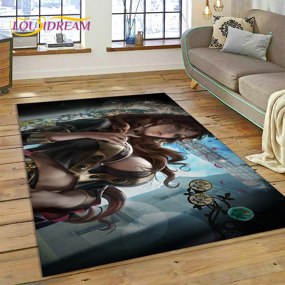 Cartoon Character Sexy Lace Girls Cute Anime Rug Carpet for Living Room Bedroom Home Decor,Non-slip Decoration for Sofa Doormat