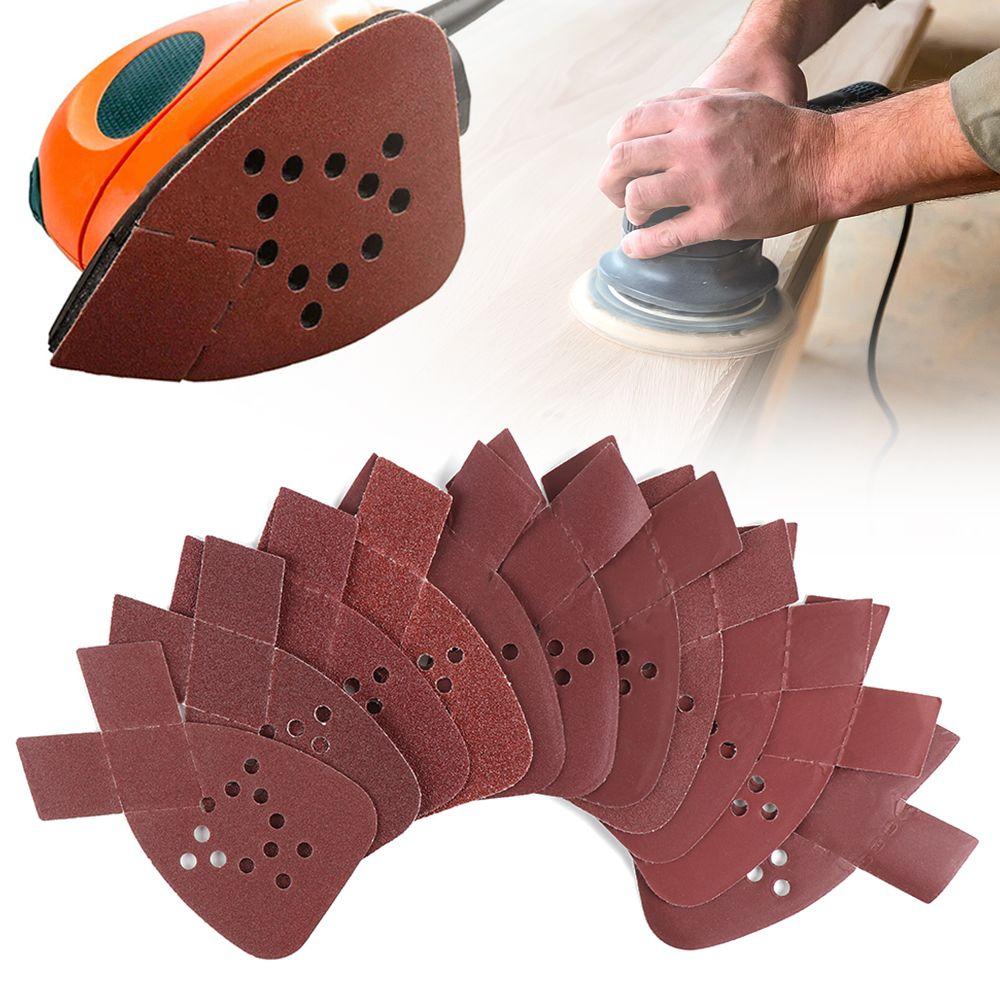 10PCS New Hot Orbital Palm Sander Detail Sandpaper Pads Abrasive Paper 40-800 Grit Mouse Sanding Sheets
