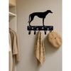 1-Pack Black Metal Dog Design Wall Hook Functional Home Decor for Hallway Entryway Storage Organization Pet Lover Gift