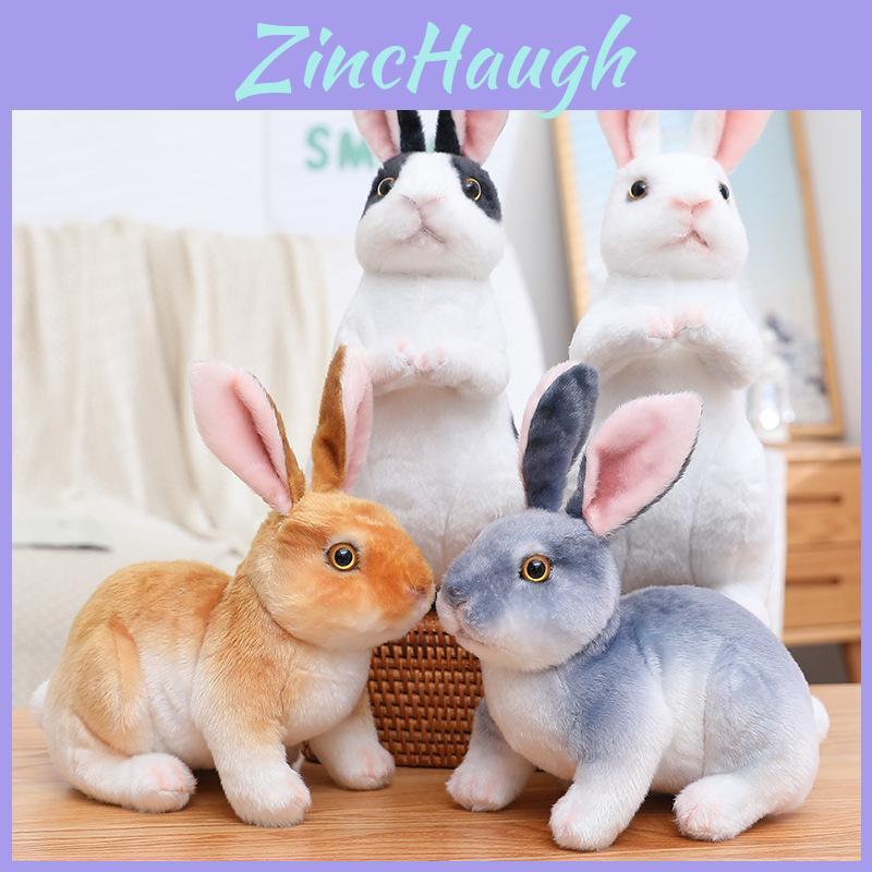Adorable Realistic Plush Rabbit Doll For Easter Celebration Soft Cuddly Bunny Toy