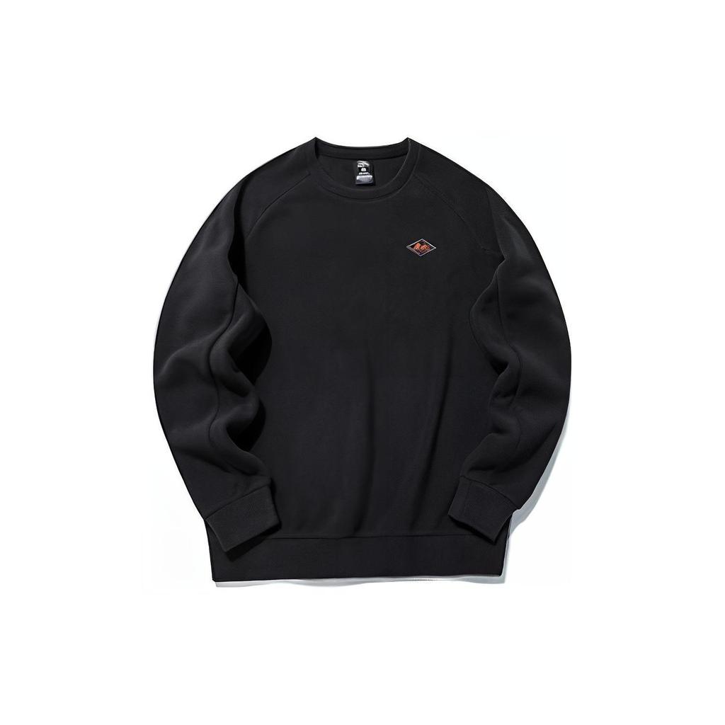 ANTA Life Collection Sweatshirts Unisex Black Crew Neck Thickened Regular 952148734-4