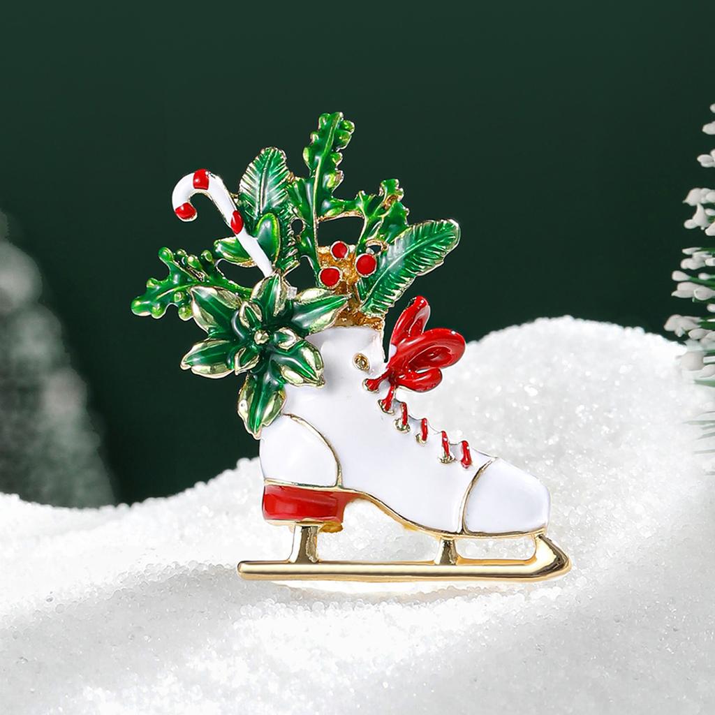 Christmas Series Brooch, Christmas Tree Bell, Boot Pin, Suit Accessory, Christmas Gift