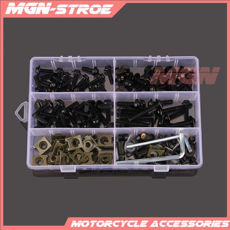 Kit de 201 vis et boulons en aluminium pour carénage d'accessoires de moto Compatible avec YZF 600 1000 R1 R6 R3 R15 R25 T-MAX 530 TMAX 500