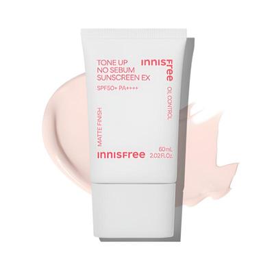 Tone Up No Sebum Sunscreen EX SPF50+ PA++++ 60mL - Tone-Up Finish & Lightweight Daily Base