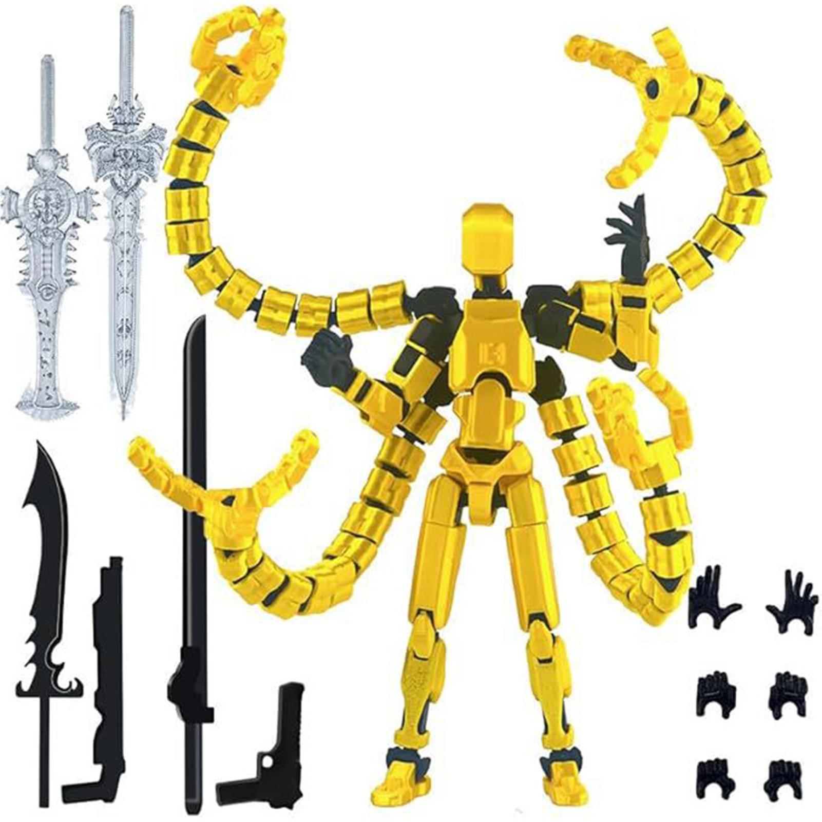 

3D Printed Multi-Jointed Movable Figures Portable and Lightweight Figurine Ornaments for Home Car Office Tabletop Ornament