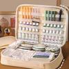 Drawing Kit Solid Watercolor Set with Watercolor Paint Brushes Walnut Wood Painting Tool with Sketch Book for Drawing Painting