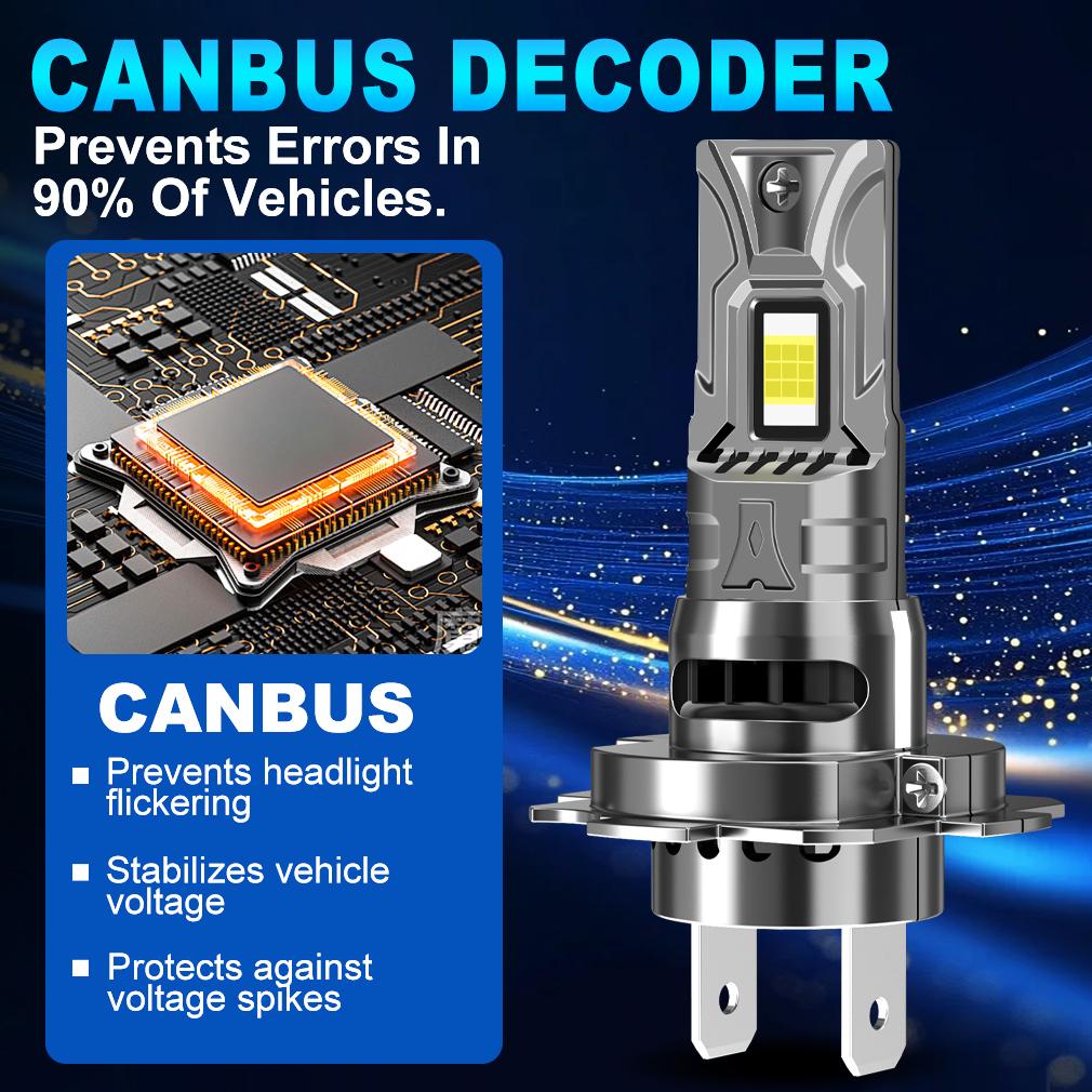 2 Stück 30000LM H7 LED-Scheinwerferlampen Mini Turbo H11 LED H8 H1 9005 HB3 9006 HB4 Auto-Nebelscheinwerfer Scheinwerfer Auto Plug&Play Lampe 6500K Weiß