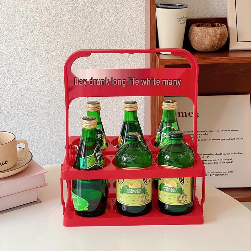 Portable Pink Picnic Folding Basket for Drinks and More