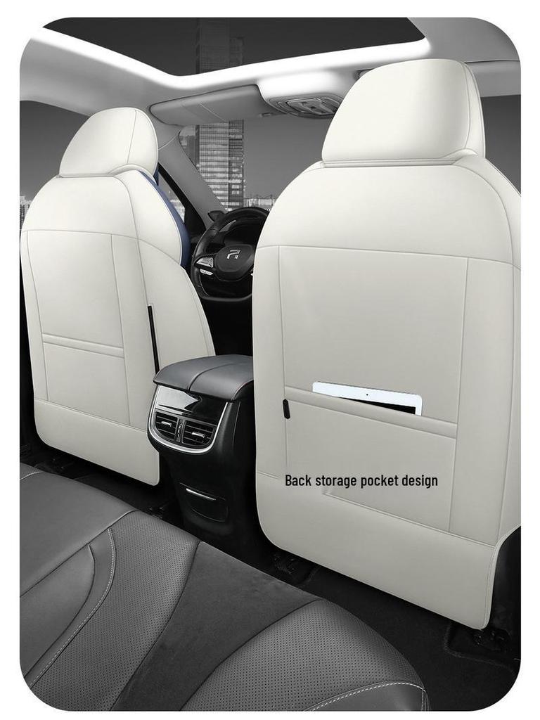 Fits Rising Auto MARVEL R Leather Car Seat Covers: All-Season, Full Enclosure for Five Seats.