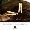 metal ring hoop gold [Berimo] Earrings, allergy-friendly, women's earrings, earrings, zirconia, simple, stylish,