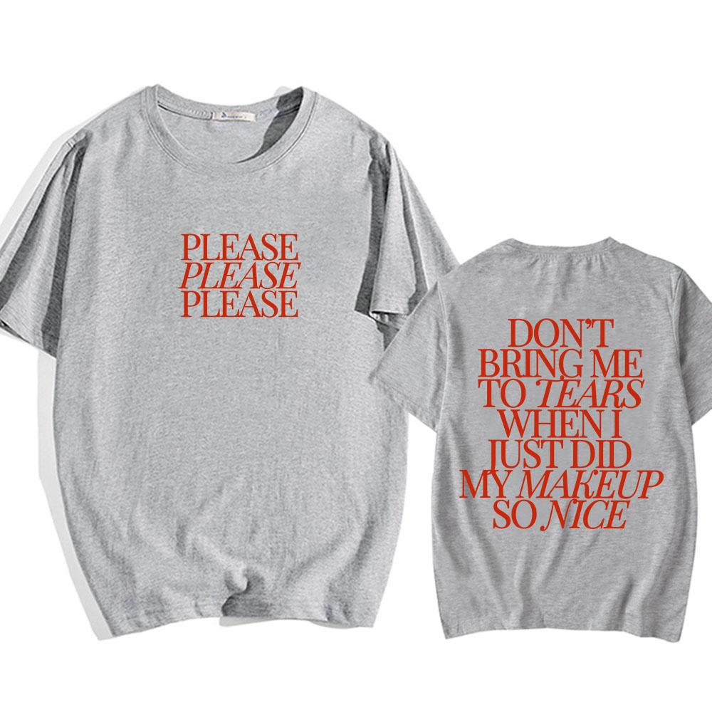 2024 Píseň Prosím Prosím Prosím Tričko Sabrina Carpenter Krátké N' Sladké Album Tričko Bavlna Léto Unisex Streetwear Grafické