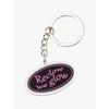 RECLOW OVAL LOGO ACRYLIC KEYRING BLACK