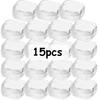 15/30/45pcs 3.5cm Clear Mini Storage Containers Anti-lost Organizer for Travel Jewelry Earplugs & Household Tiny Accessories