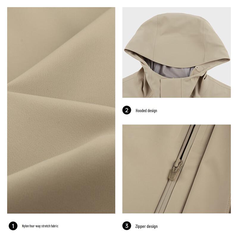 SEPTWOLVES Men's Hooded Patchwork Jacket