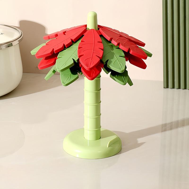 Creative Tree Coasters  for Hot Dishes Heat-Resistant Tree Shape Trivet Set Silicone Mats For Dining Counter Dish Cookware Table