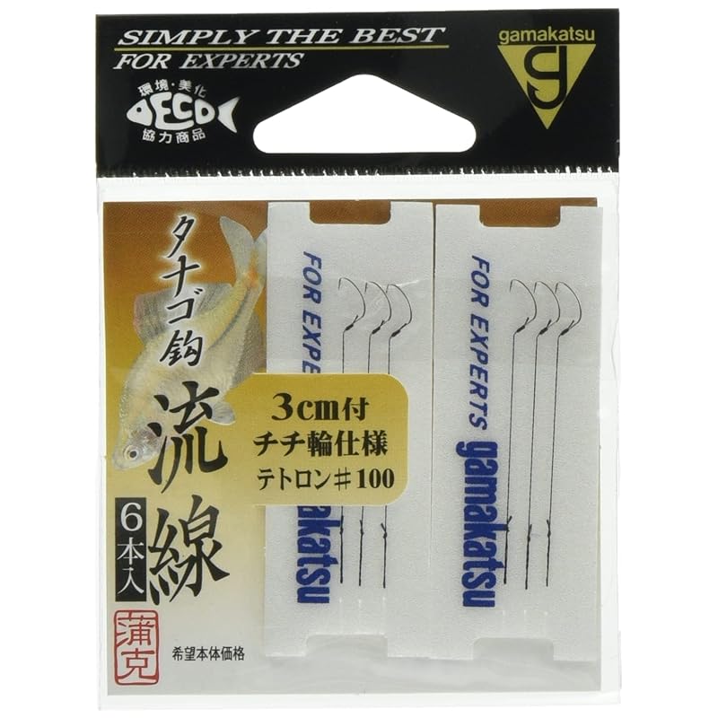 Крючок для танаго Gamakatsu с тетороновой леской, обтекаемый поводок - теторон #100 рыболовный крючок