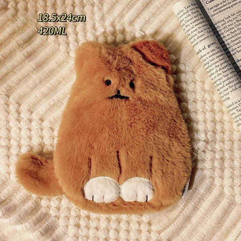 

2025 The New Belly Warmer Thick Plush Hand Warmer Cute Cartoon Hot Water Bottle Warm Water Bag Multi-color Optional One Size коричневый