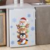 Cartoon Santa Claus, Penguin, Elk and Snowflake Home Holiday Decorative Wall Stickers