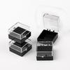 16pcs Clear Plastic Jewelry Display Case With Secure Lid for Rings Earring Storage Stackable Organizers Set