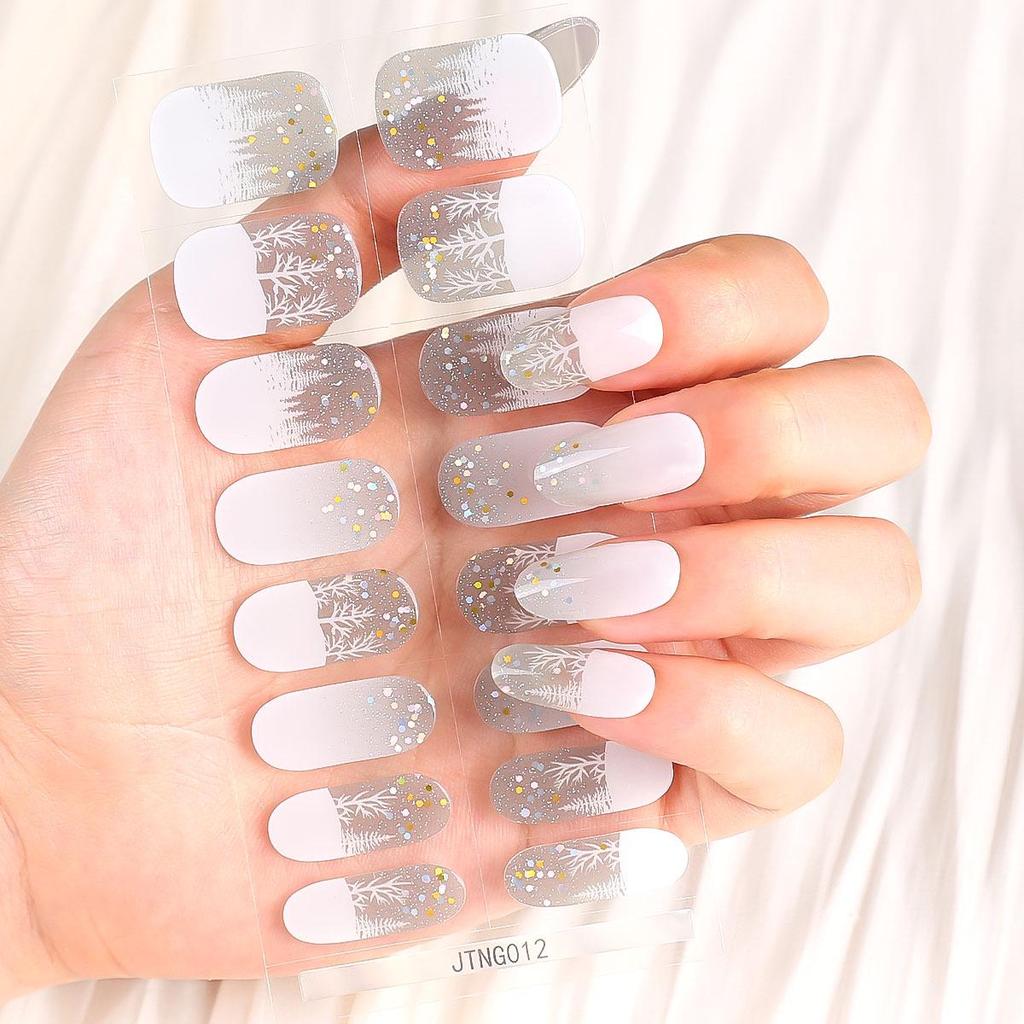 Świąteczne naklejki żelowe do paznokci półutwardzone, kompatybilne z lampą UV