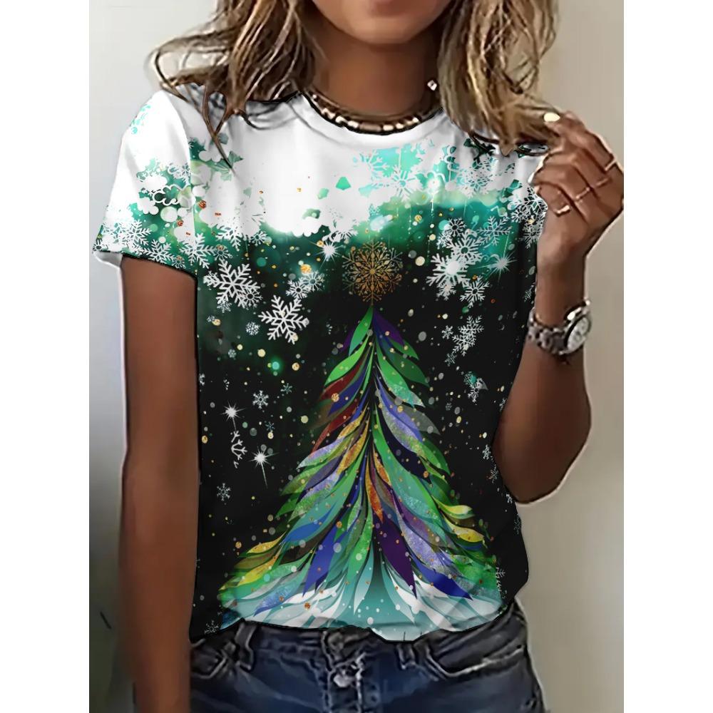 Dámské 3D Kočka Kawaii Potisk Topy Pro Ženu Módní Ležérní Harajuku Roztomilé Dámské Oblečení Léto Nové