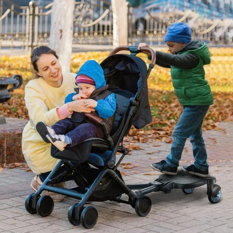 Universal Strollers Step Board Adapter Seat Second Child Jogger Twins Scooter Baby Pram Hitchhiker Bumper