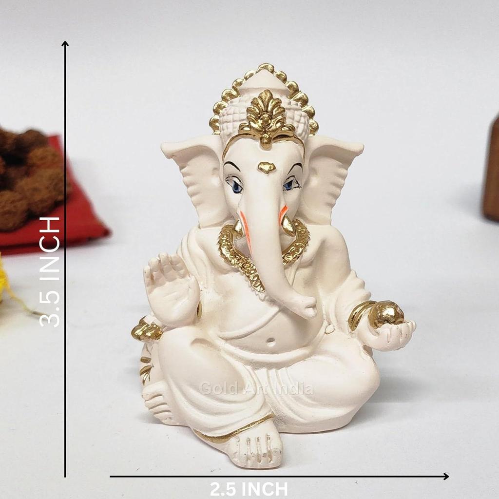 Ganesha Idol | Ganesh Statue Home Decor | Ganesha Murti Office Desk, & Ganpati Idol Car Dashboard
